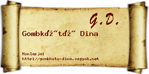 Gombkötő Dina névjegykártya